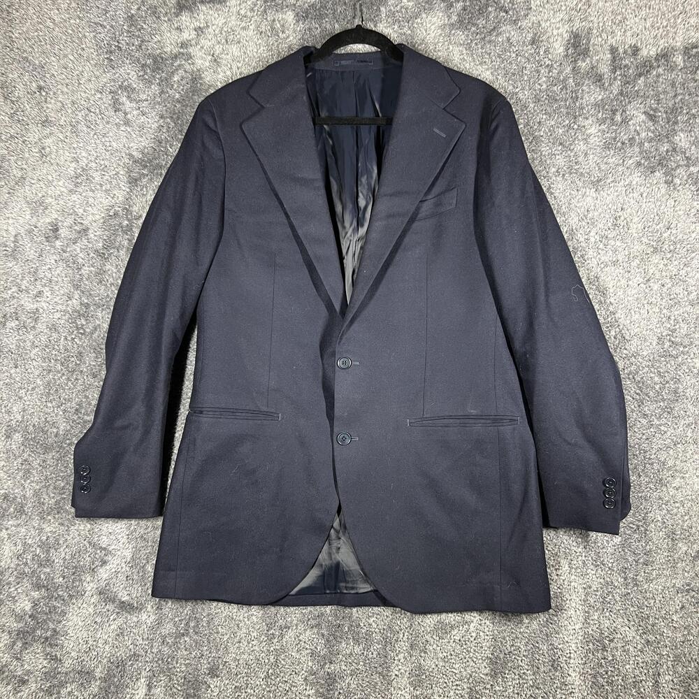 Spier & Mackay Suit Jacket Mens 40 Blue Wool Slim Single-Breasted 2 Piece
